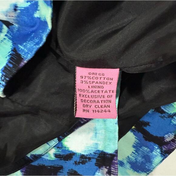 Eliza J Dress Floral Watercolor One Shoulder Size 4 (069) - Picture 11 of 12